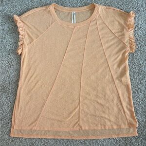 Anthropologie Peach Short Sleeve Tee